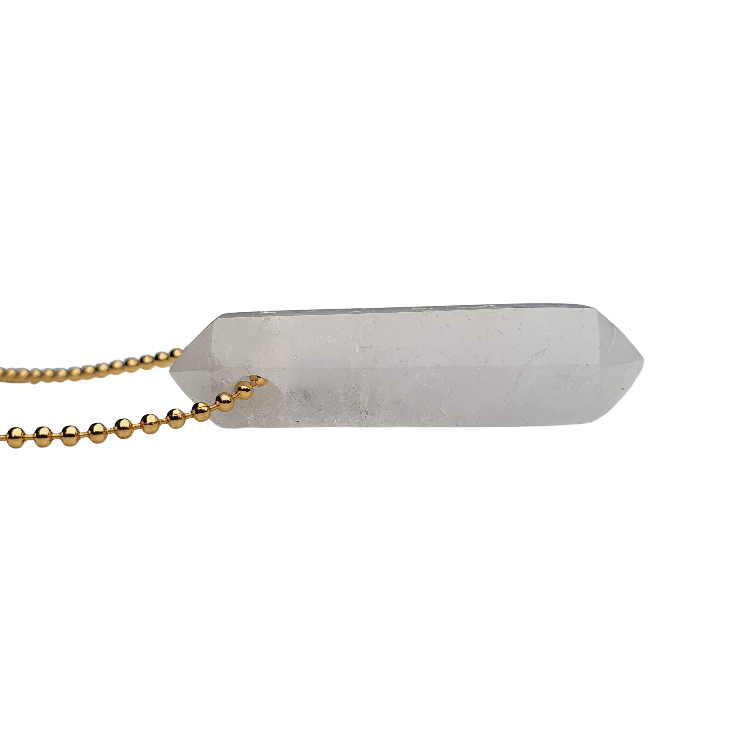 Dije Cuarzo Blanco Doble punta